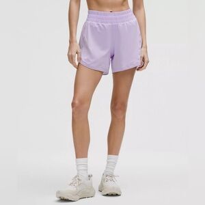 Lululemon Track That 5 inch High-Rise in Lavender Frost